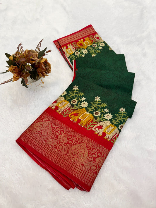Dola silk soft smooth saree with beautiful design…