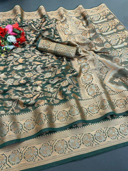Organza Silk Saree for Women with Trendy Wedding Style in Cotton, Fancy, Art Silk, and Soft Silk Blend Saree