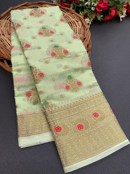 Jacquard cotton silk saree