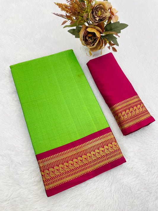 Beautiful animal print zari weaving border