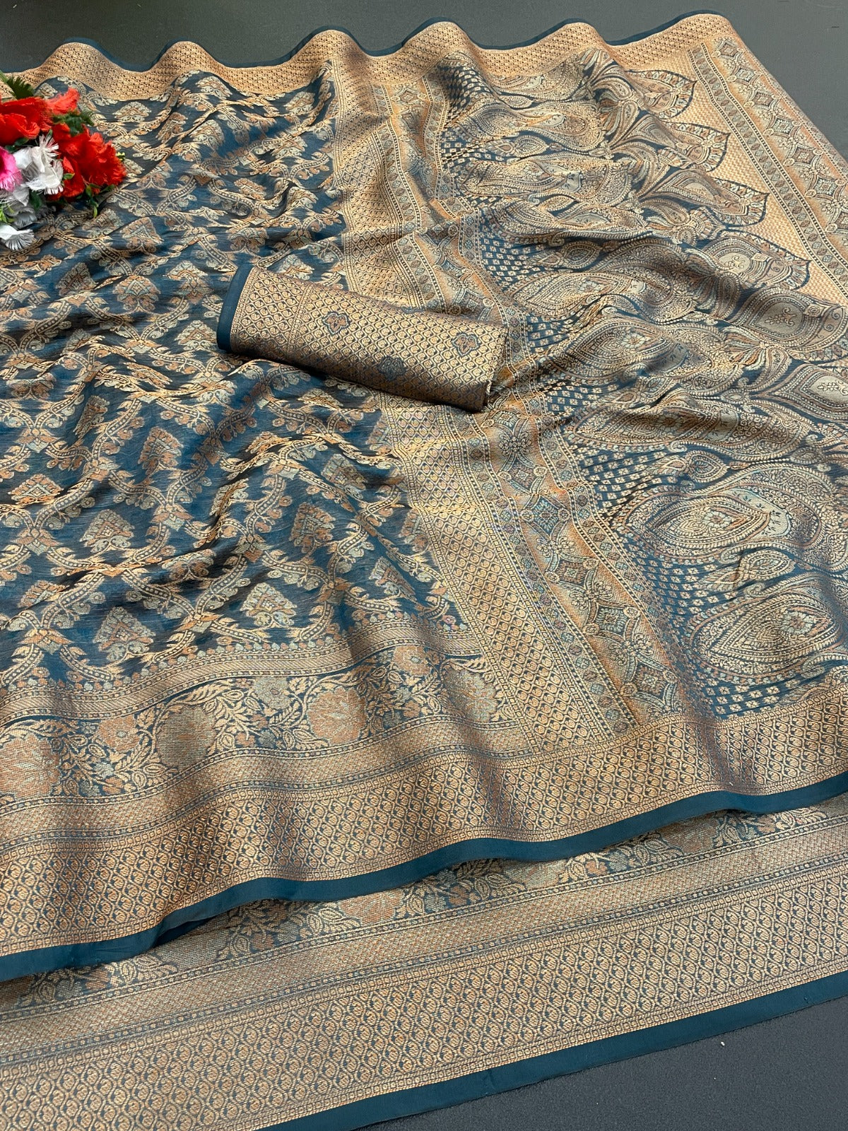 Fancy Premium Organza Silk Saree