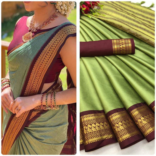 Beautiful animal print zari weaving border