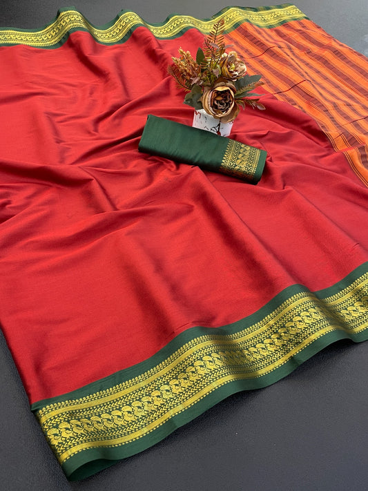 Beautiful animal print zari weaving border