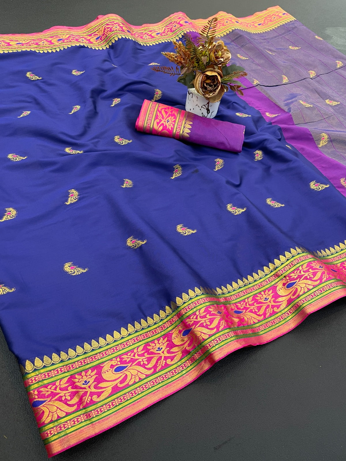 Traditional Paithani Cotton Silk Saree
