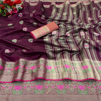 ORGANZA ANUPAMA DESIGN SAREE
