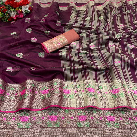ORGANZA ANUPAMA DESIGN SAREE