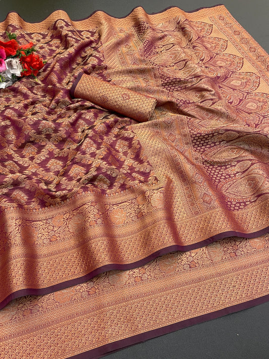 Fancy Premium Organza Silk Saree