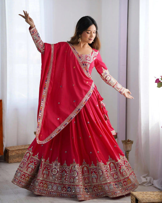 Beautifully Full Stitched Embroidered Designer Lahenga Choli