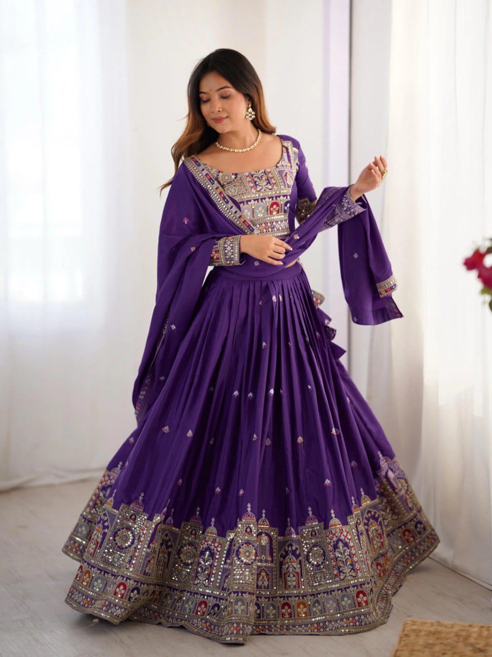 Beautifully Full Stitched Embroidered Designer Lahenga Choli