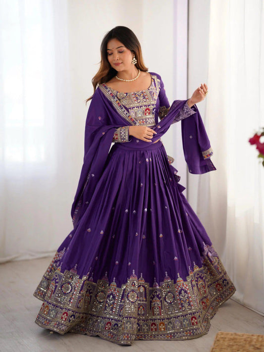 Beautifully Full Stitched Embroidered Designer Lahenga Choli
