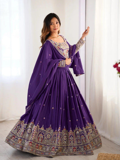 Beautifully Full Stitched Embroidered Designer Lahenga Choli