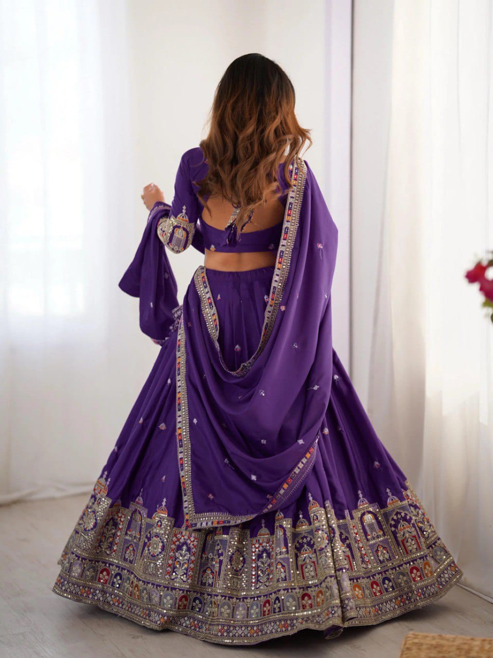 Beautifully Full Stitched Embroidered Designer Lahenga Choli