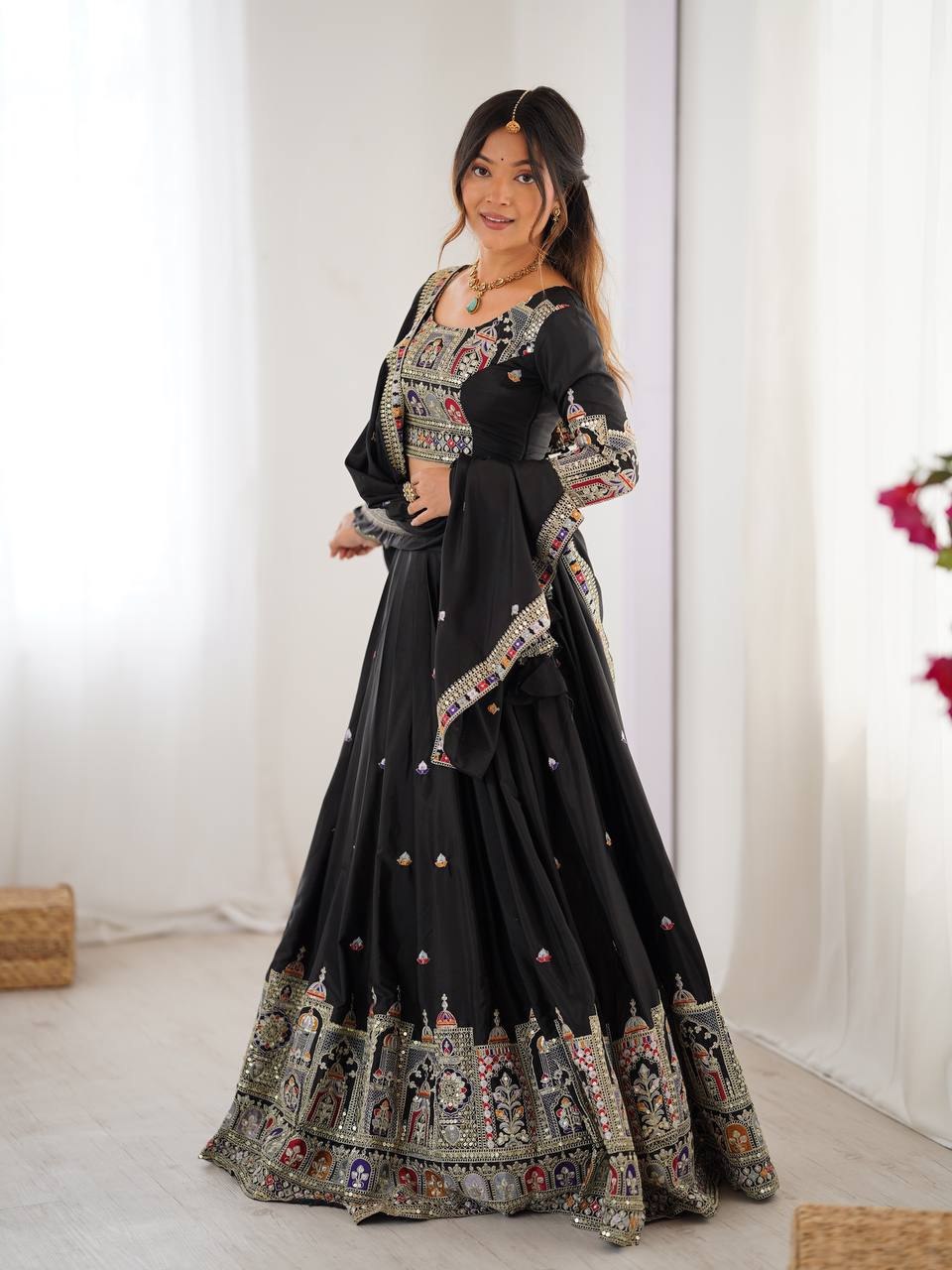 Beautifully Full Stitched Embroidered Designer Lahenga Choli