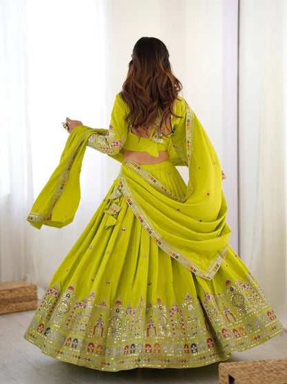 Beautifully Full Stitched Embroidered Designer Lahenga Choli
