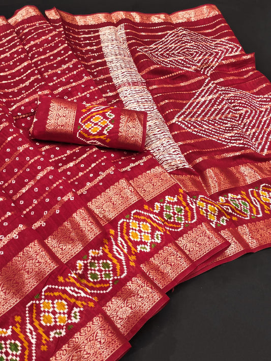 Dola Silk Fancy Foil Printed Saree