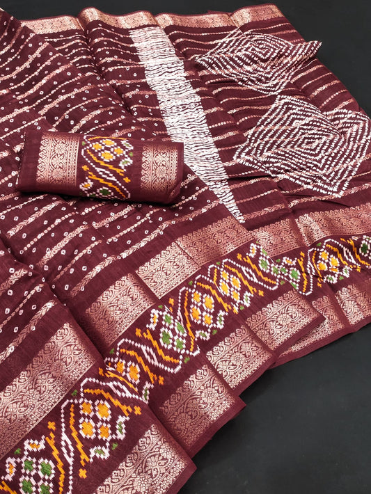 Dola Silk Fancy Foil Printed Saree