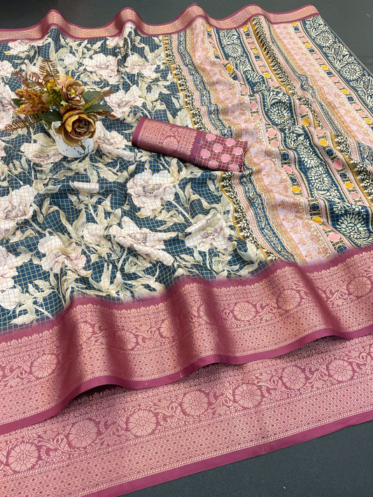 DOLLA SILK DIGITAL PRINT SAREE