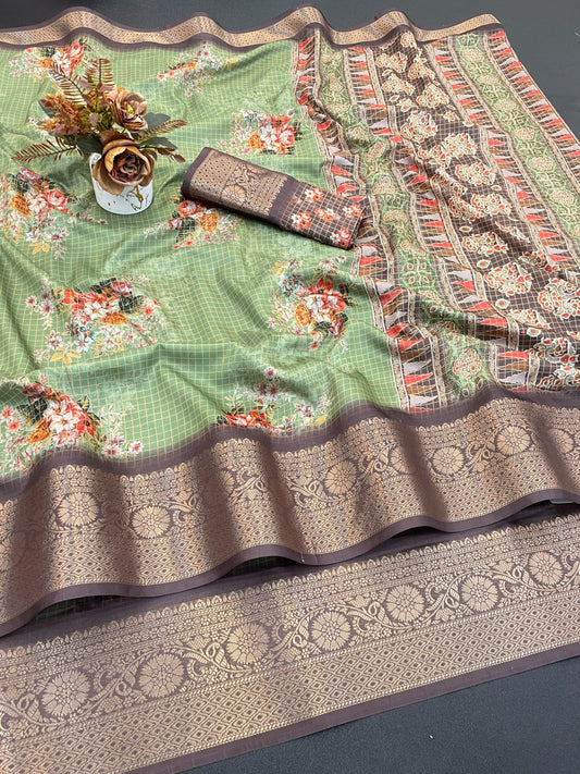 DOLLA SILK DIGITAL PRINT SAREE