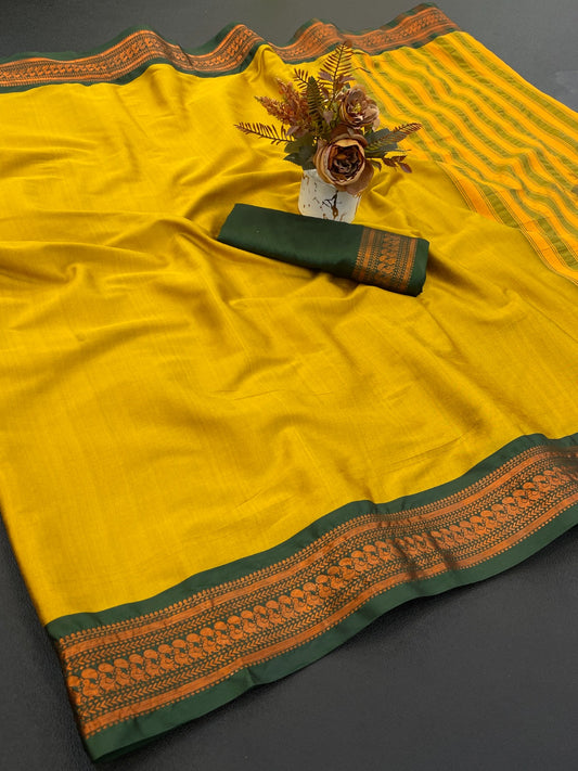 Beautiful animal print zari weaving border