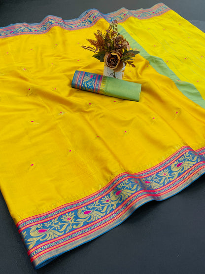 Traditional Paithani Cotton Silk Saree