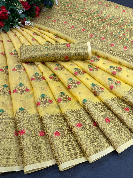 Jacquard cotton silk saree