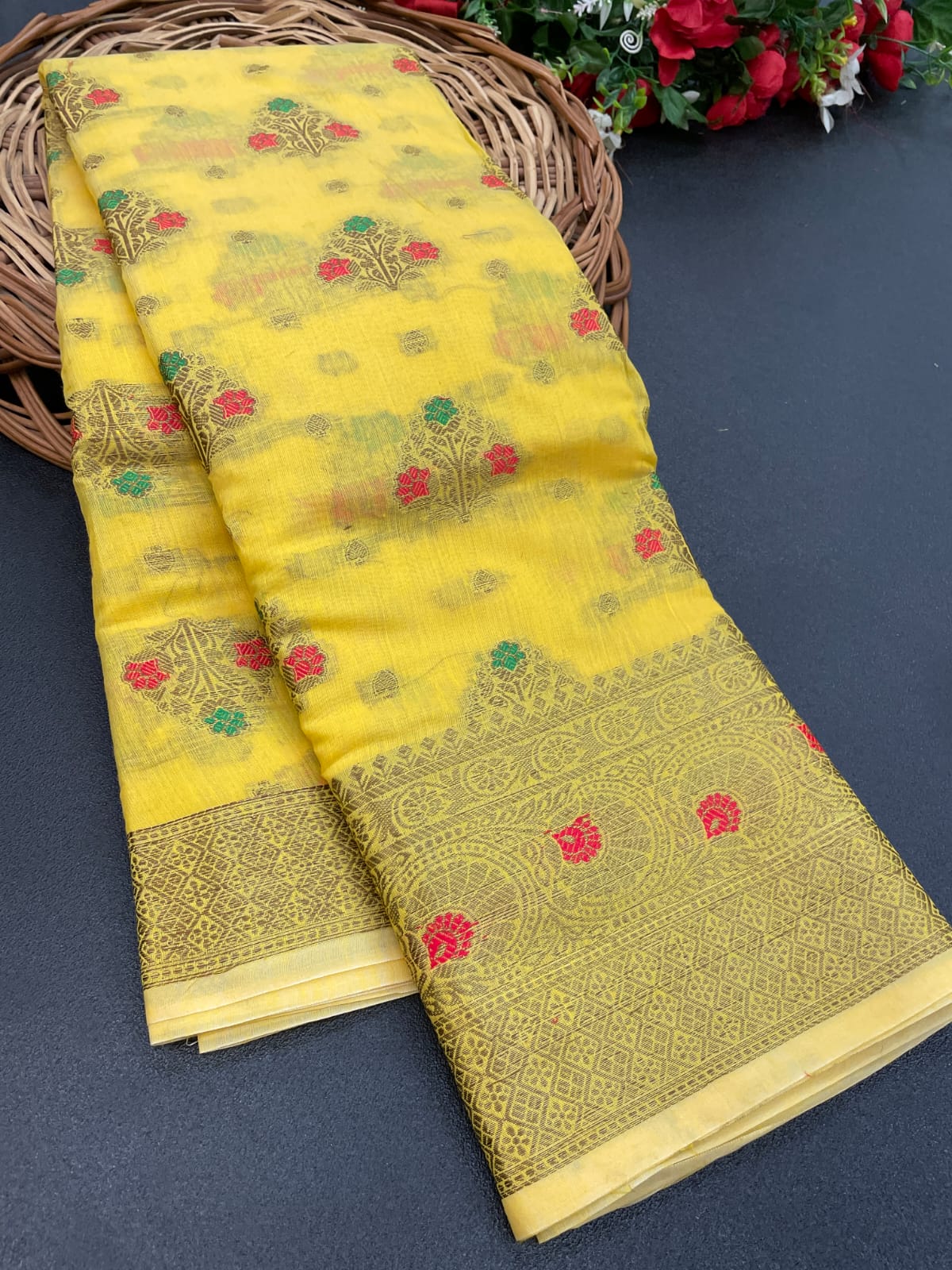 Jacquard cotton silk saree
