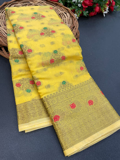 Jacquard cotton silk saree